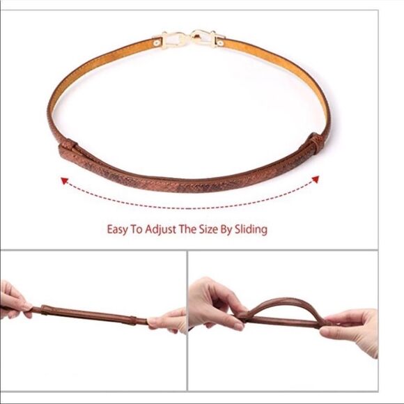 COPY - ✨NEW Skinny Thin Waist Leather Belts - Picture 2 of 7